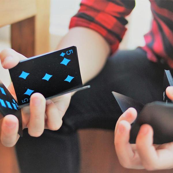 Black Plastic Waterproof Poker Playing Cards