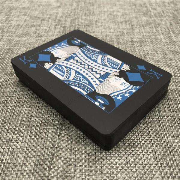 Black Plastic Waterproof Poker Playing Cards