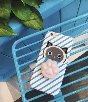 3D Cute Soft Silicone Squishy Cat Phone Case