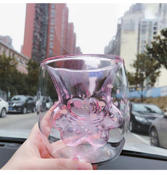 1Pcs Cat Paws Cup Heat-resistant Creative Milk Tea Whiskey Glass Cat Claw Cup