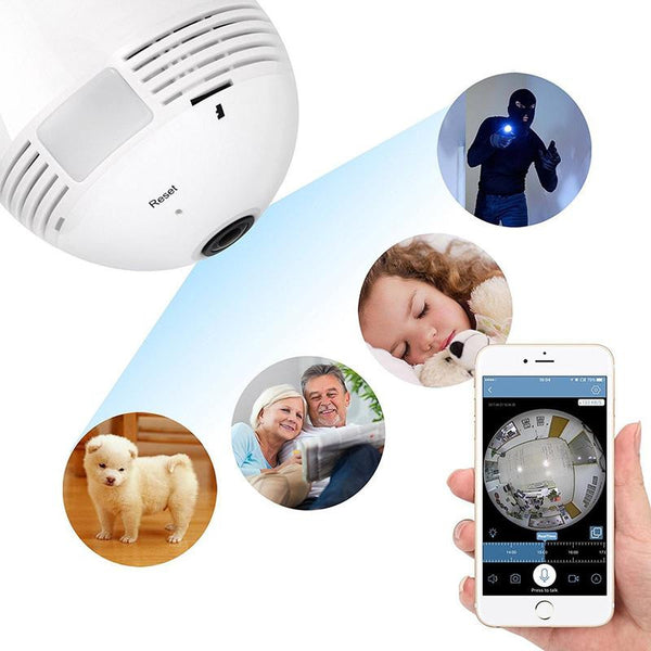 Amenitee™ AM-401 Fisheye Lens 360° Wi-Fi Globe Panoramic HD IP CAM