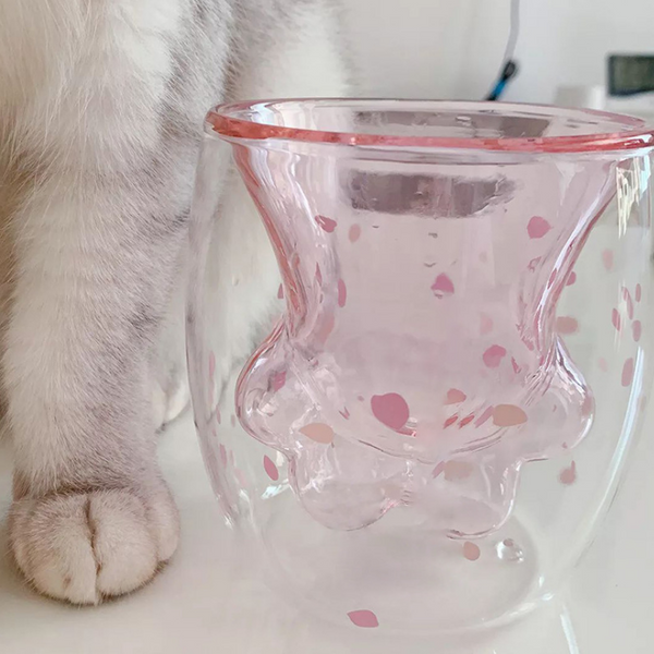 1Pcs Cat Paws Cup Heat-resistant Creative Milk Tea Whiskey Glass Cat Claw Cup