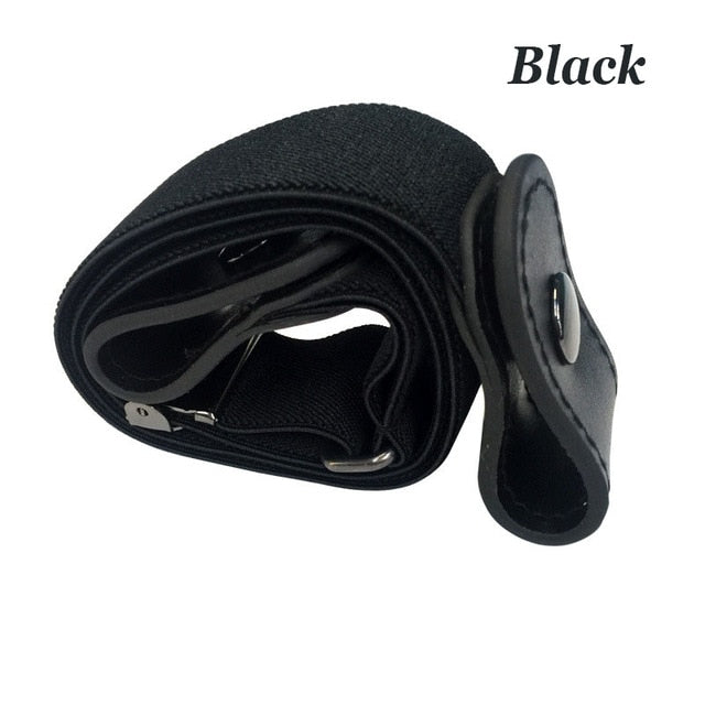 Buckle-Free Elastic Belt For Jean Pants Dresses No Buckle Stretch Elastic Waist Belt