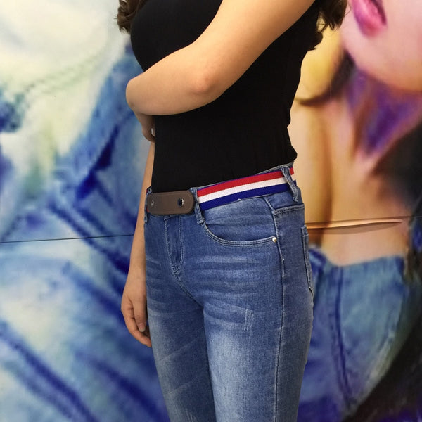Buckle-Free Elastic Belt For Jean Pants Dresses No Buckle Stretch Elastic Waist Belt