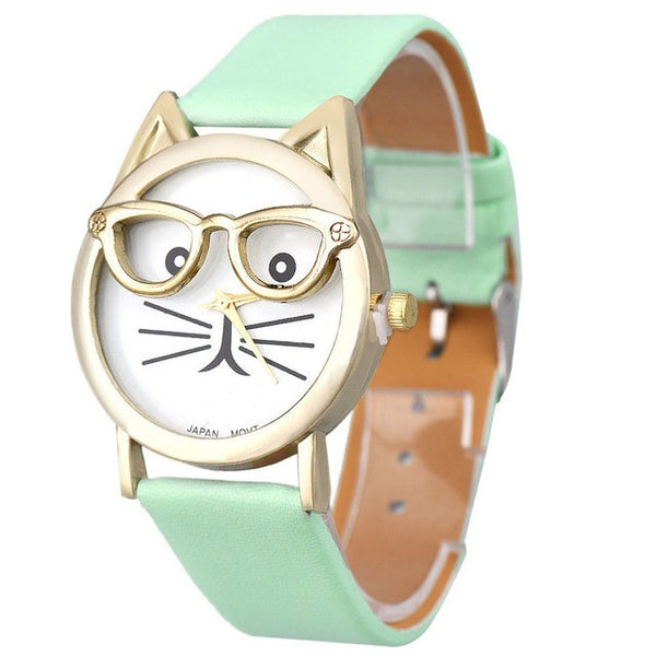 Cute Glasses Cat Watch