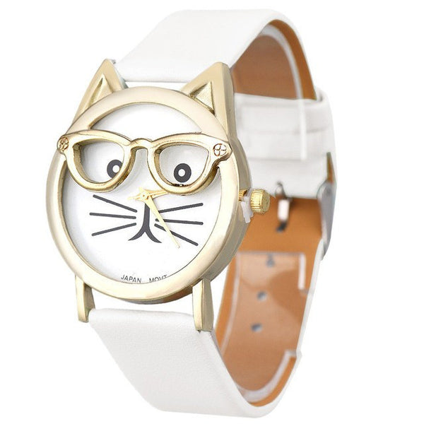 Cute Glasses Cat Watch