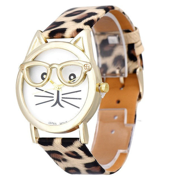Cute Glasses Cat Watch