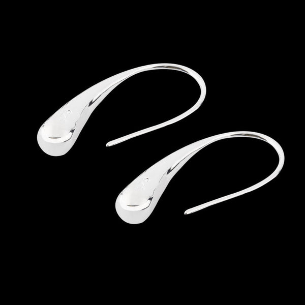 Fashion - Silver Hook Stud Earrings