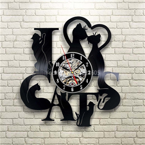 Home Decor - 3D Animal Wall Clock Vinyl