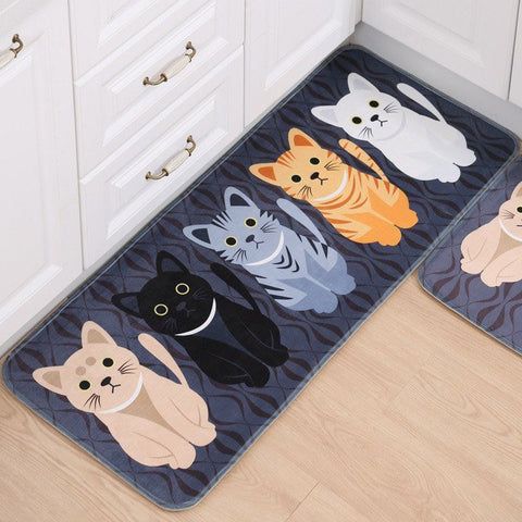 Kawaii Cat Bathroom Mats