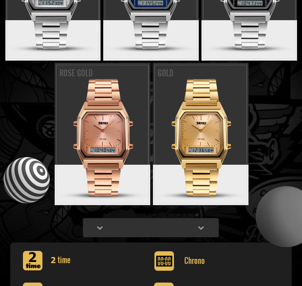 SKMEI Men Fashion Casual Quartz Wristwatches Digital Dual Time Sports Watches Chronograph Waterproof Relogio Masculino 1220