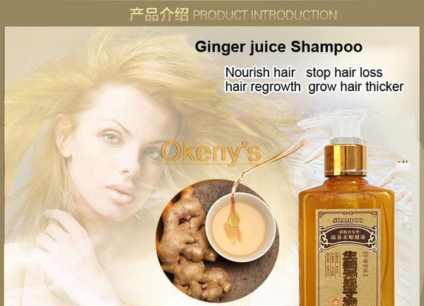 Genuine Professional Hair ginger Shampoo 300ml, Hair regrowth Dense Fast, Thicker, Shampoo Anti Hair Loss Product