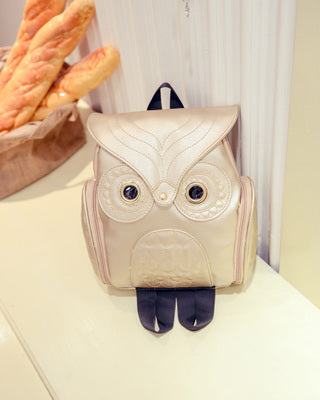 Leather Owl Backpack