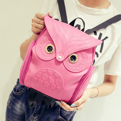 Leather Owl Backpack