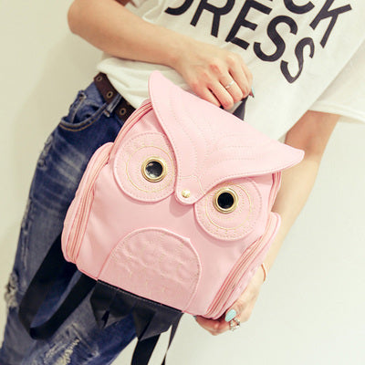 Leather Owl Backpack