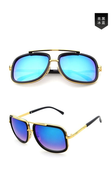 New Brand Square Big Frame Fashion Sunglasses Men Oversized Gold Glasses for Women Driving Retro Sun Glasses Oculos de sol