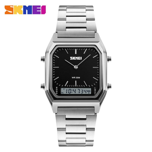 SKMEI Men Fashion Casual Quartz Wristwatches Digital Dual Time Sports Watches Chronograph Waterproof Relogio Masculino 1220