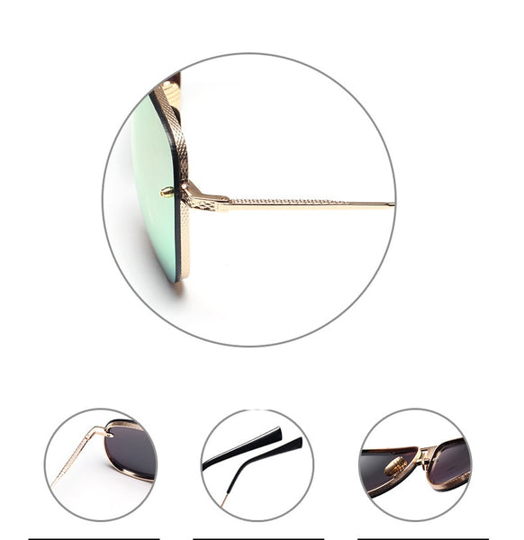 Men or women Brand Designer Sunglasses Original FeMale Lady UV400 Mirror Kim Kardashian Sun Glasses Full Metal 2016 New Fashion