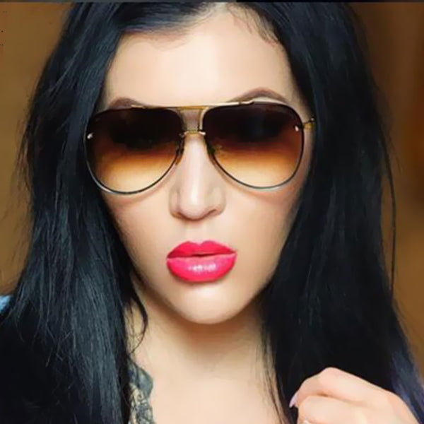 Men or women Brand Designer Sunglasses Original FeMale Lady UV400 Mirror Kim Kardashian Sun Glasses Full Metal 2016 New Fashion
