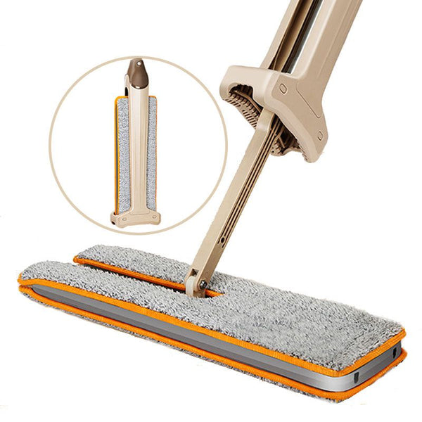 Double Sided Lazy Mop with Self-Wringing Ability