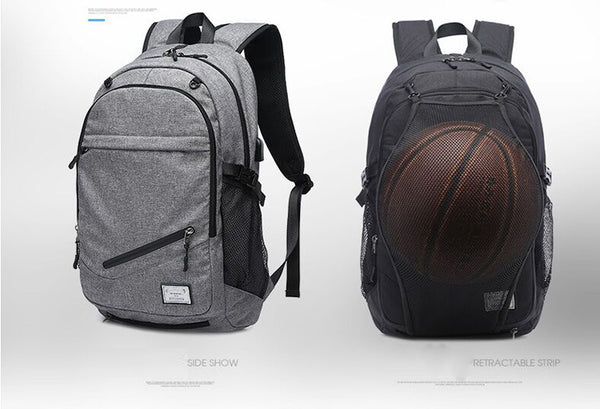 Outdoor Men's Sports Gym Bags Basketball Backpack School Bags For Teenager Boys Soccer Ball Pack Laptop Bag Football Net Gym Bag