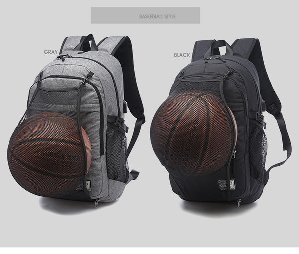 Outdoor Men's Sports Gym Bags Basketball Backpack School Bags For Teenager Boys Soccer Ball Pack Laptop Bag Football Net Gym Bag