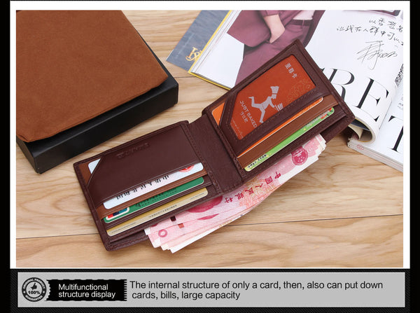 Modoker Smart Wallet Genuine Leather with alarm GPS Map, Bluetooth Alarm Men Purse, Black