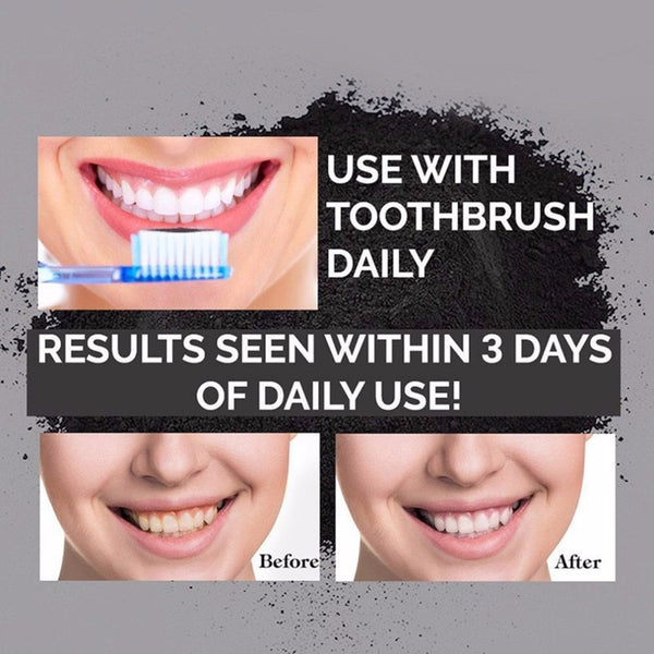 Natural Teeth Whitening Whitener Charcoal teeth whitening Scaling Powder Teeth Clean Strengthen+ Bamboo Toothbrush new