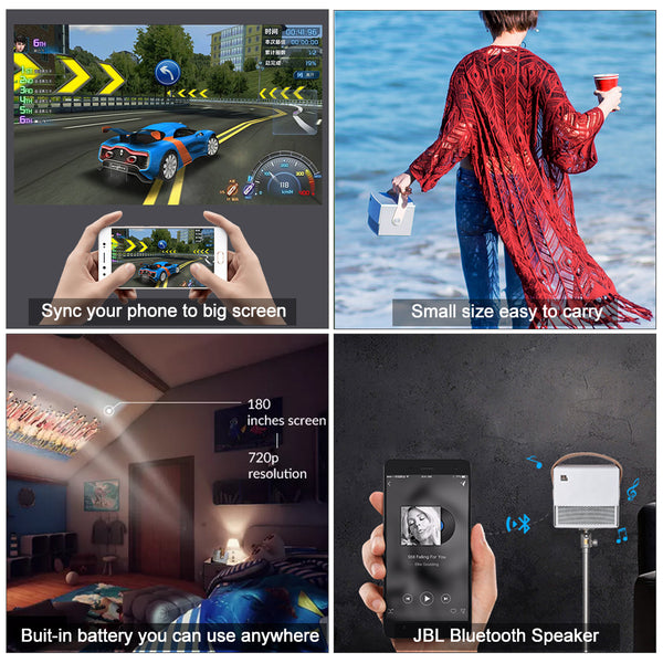 XGIMI CC Aurora Mini Portable DLP Projector Home Theater Android Wifi 3D Support 4K HD Video With Battery Videoprojecteur Beamer