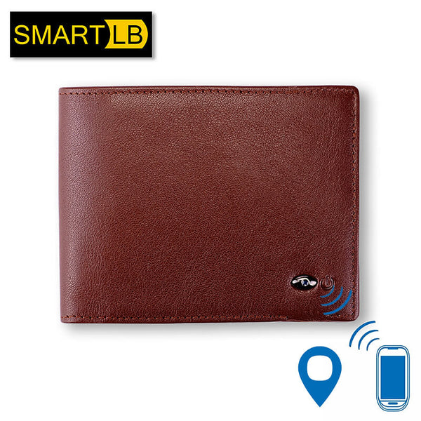 Modoker Smart Wallet Genuine Leather with alarm GPS Map, Bluetooth Alarm Men Purse, Black