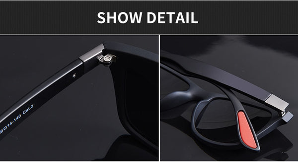 AOFLY NEW DESIGN Ultralight TR90 Polarized Sunglasses Men Women Driving Square Style Sun Glasses Male Goggle UV400 Gafas De Sol