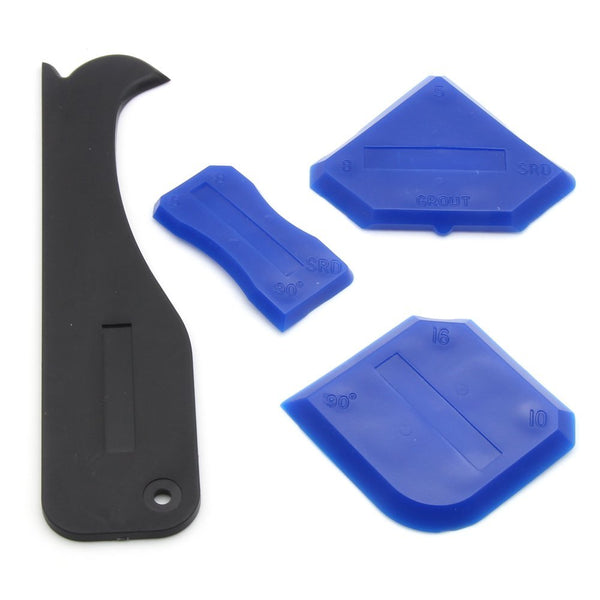Caulking Tool Kit & Silicone Scraper Tool Kit , 3 in 1 Silicone Sealant Replace & Removal Tool Kit With 5 Size of Exchangeable
