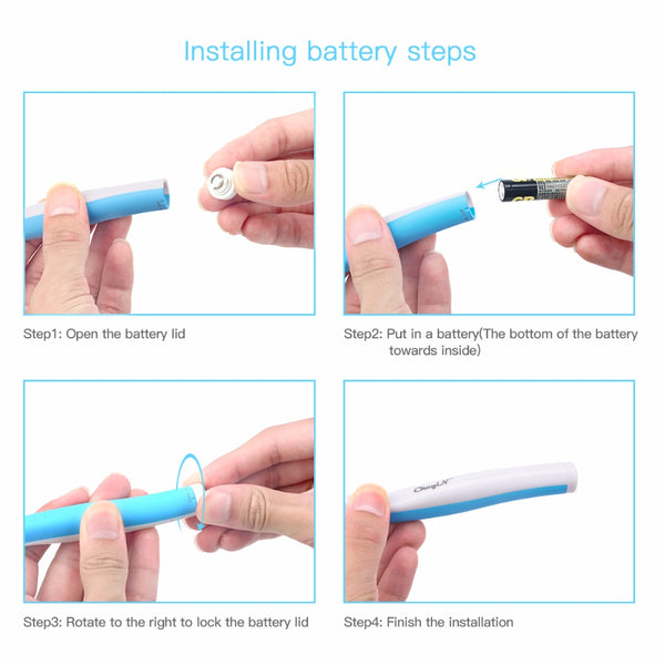 1 set 3 heads Teeth Whitening Sonic Vibration LED Light Dental  tool Kit remove tartar gums massage S47