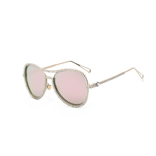 KEHU Lady Fashion Glasses Full Body Diamond Frame Legs Unique High Quality Alloy Frame Glasses Clear Lens K9531