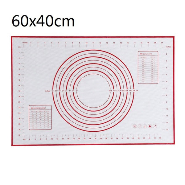 Ex-large Silicone Baking Mat for Oven Scale Rolling Dough Mat Fondant Pastry Mat Non-stick Bakeware Cooking Tools Four Sizes