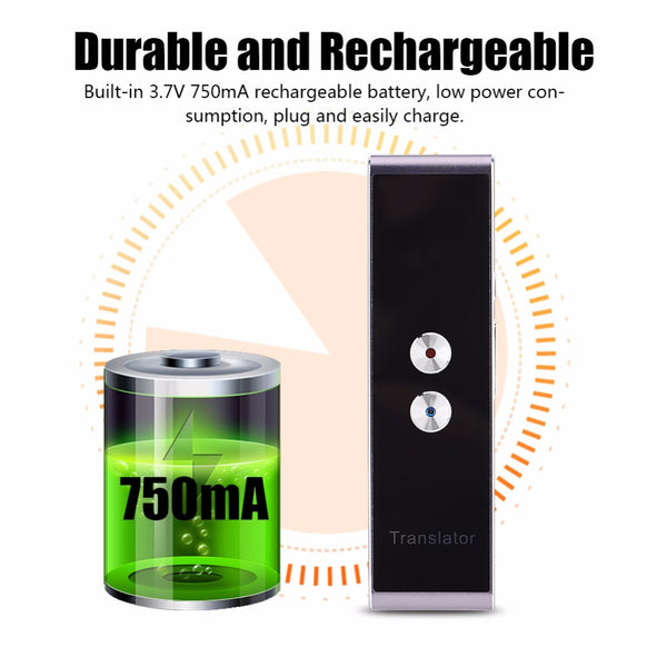 VBESTLIFE Portable Smart Voice Translator Two-Way Real Time Multi-Language Translation For Learning Travelling Business Meeting