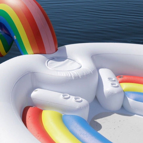 Hot Sale 6 Person Huge Unicorn Pool Float Giant Inflatable Unicorn Swimming Pool Island Lounge For Pool Party