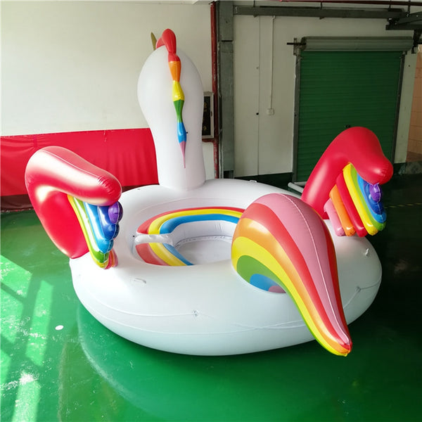 Hot Sale 6 Person Huge Unicorn Pool Float Giant Inflatable Unicorn Swimming Pool Island Lounge For Pool Party