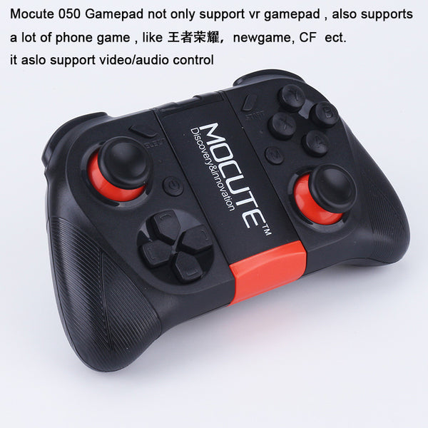 MOCUTE 050 VR Game Pad Android Joystick Bluetooth Controller Selfie Remote Control Shutter Gamepad for PC Smart Phone + Holder