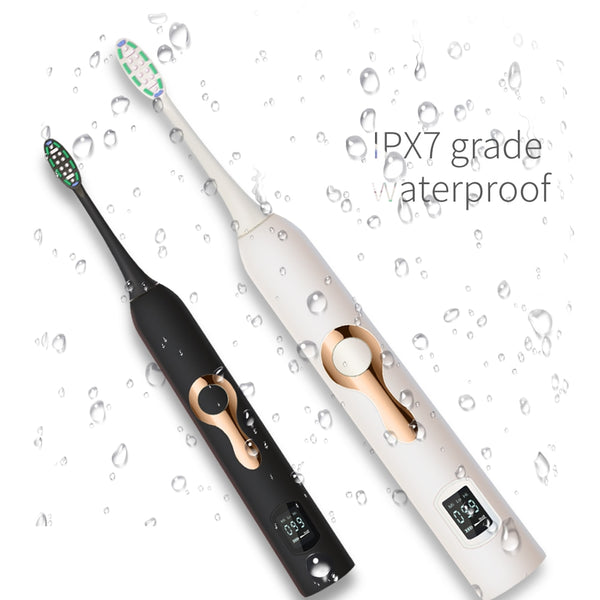 HERE-MEGA Intelligent LCD Sonic Electric Toothbrush Maglev Induction Third Gear Adjustment Intelligent Whitening Toothbrush 608
