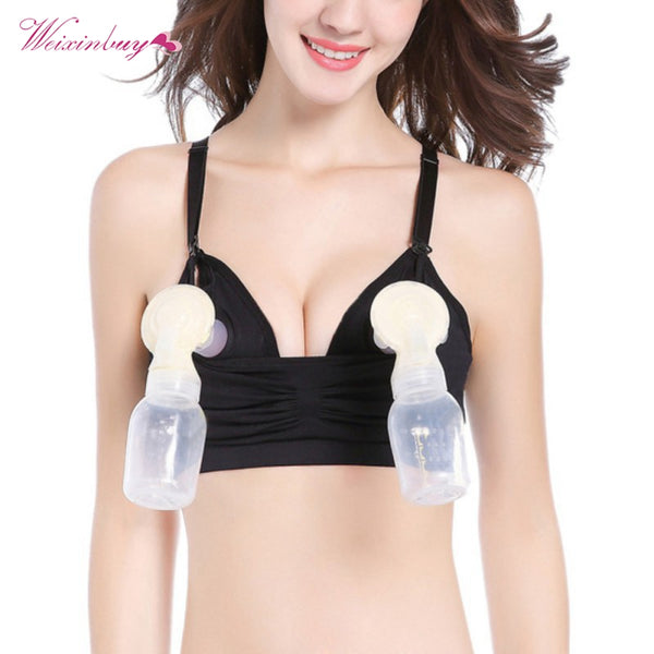 Maternity Bra Cotton Bra For Nursing Push Up Hands Free Breast Pump Maternity Breast Feeding Bra Underwear Hot
