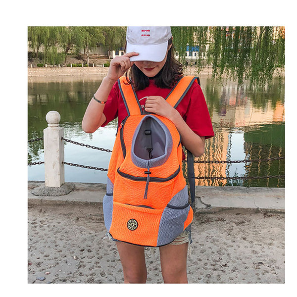 Venxuis Outdoor Pet Dog Carrier Bag Pet Dog Front Bag New Out Double Shoulder Portable Travel Backpack Mesh Backpack Head