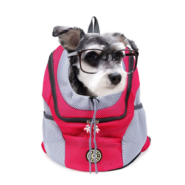 Venxuis Outdoor Pet Dog Carrier Bag Pet Dog Front Bag New Out Double Shoulder Portable Travel Backpack Mesh Backpack Head