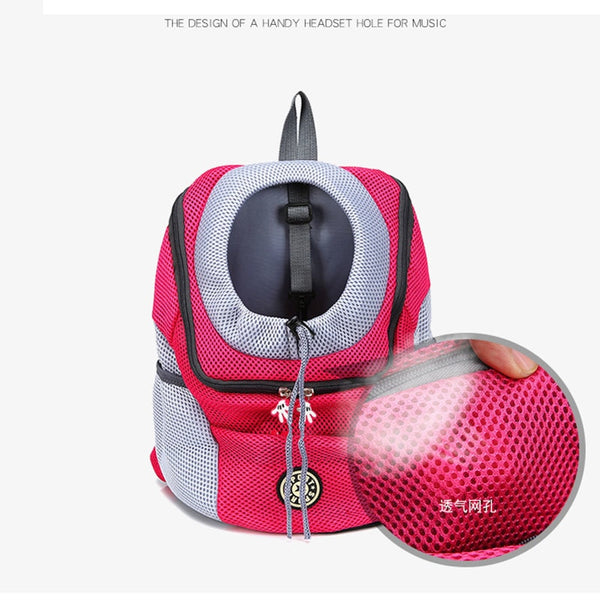 Venxuis Outdoor Pet Dog Carrier Bag Pet Dog Front Bag New Out Double Shoulder Portable Travel Backpack Mesh Backpack Head