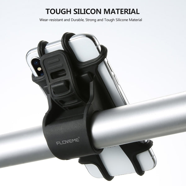 FLOVEME Bicycle Phone Holder For iPhone Samsung Universal Mobile Cell Phone Holder Bike Handlebar Clip Stand GPS Mount Bracket