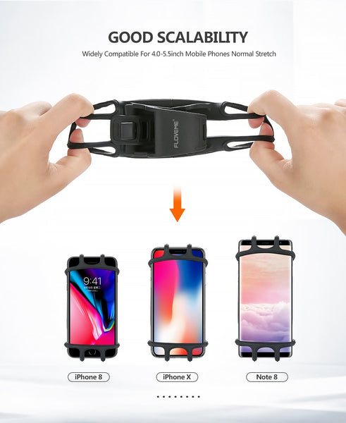FLOVEME Bicycle Phone Holder For iPhone Samsung Universal Mobile Cell Phone Holder Bike Handlebar Clip Stand GPS Mount Bracket