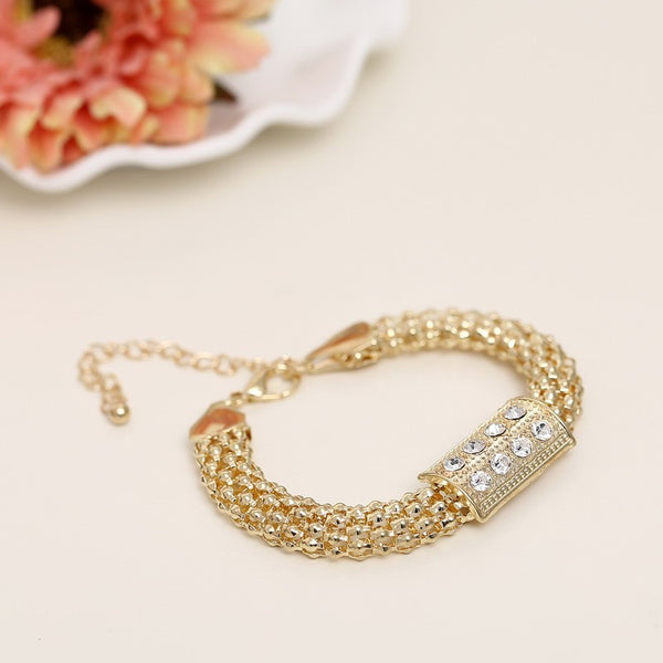 Dubai Gold Jewelry Sets Nigerian Wedding African Beads Crystal Bridal Jewellery Set Rhinestone Ethiopian Jewelry parure