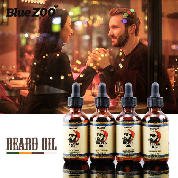 100% Natural Organic Face Beard Oil Soften Hair Growth Nourishing For Men Beard