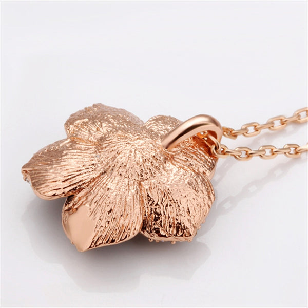 Fashion Rose Flower Enamel Jewelry Set Gold Color Black Painting Bridal Jewelry Sets for women 82606
