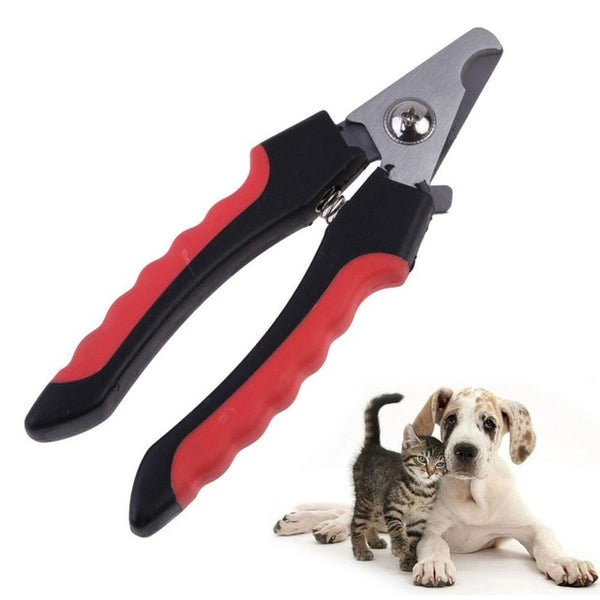 Professional Pet Dog Nail Clipper Cutter Stainless Steel Grooming Scissors Clippers for Animals Cats with Lock Size S M